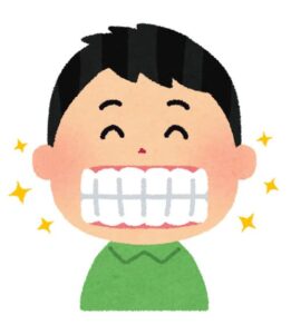 綺麗な歯並びの人