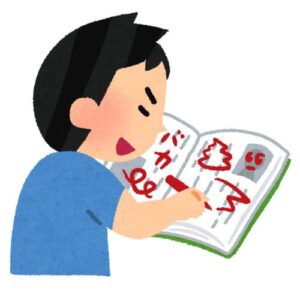 落書きをする男の子