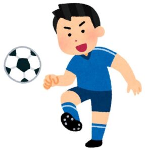 サッカーをする男の子